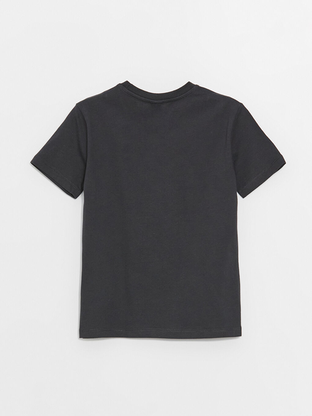 Antrasit Bisiklet Yaka Baskılı Kısa Kollu Erkek Çocuk Tişört-2