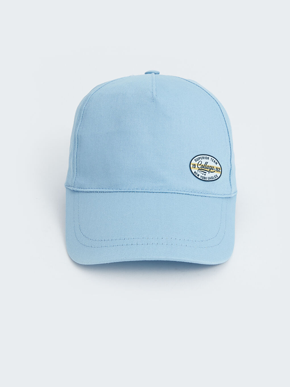 Mavi Kabartma Baskılı Kadın Kep Şapka