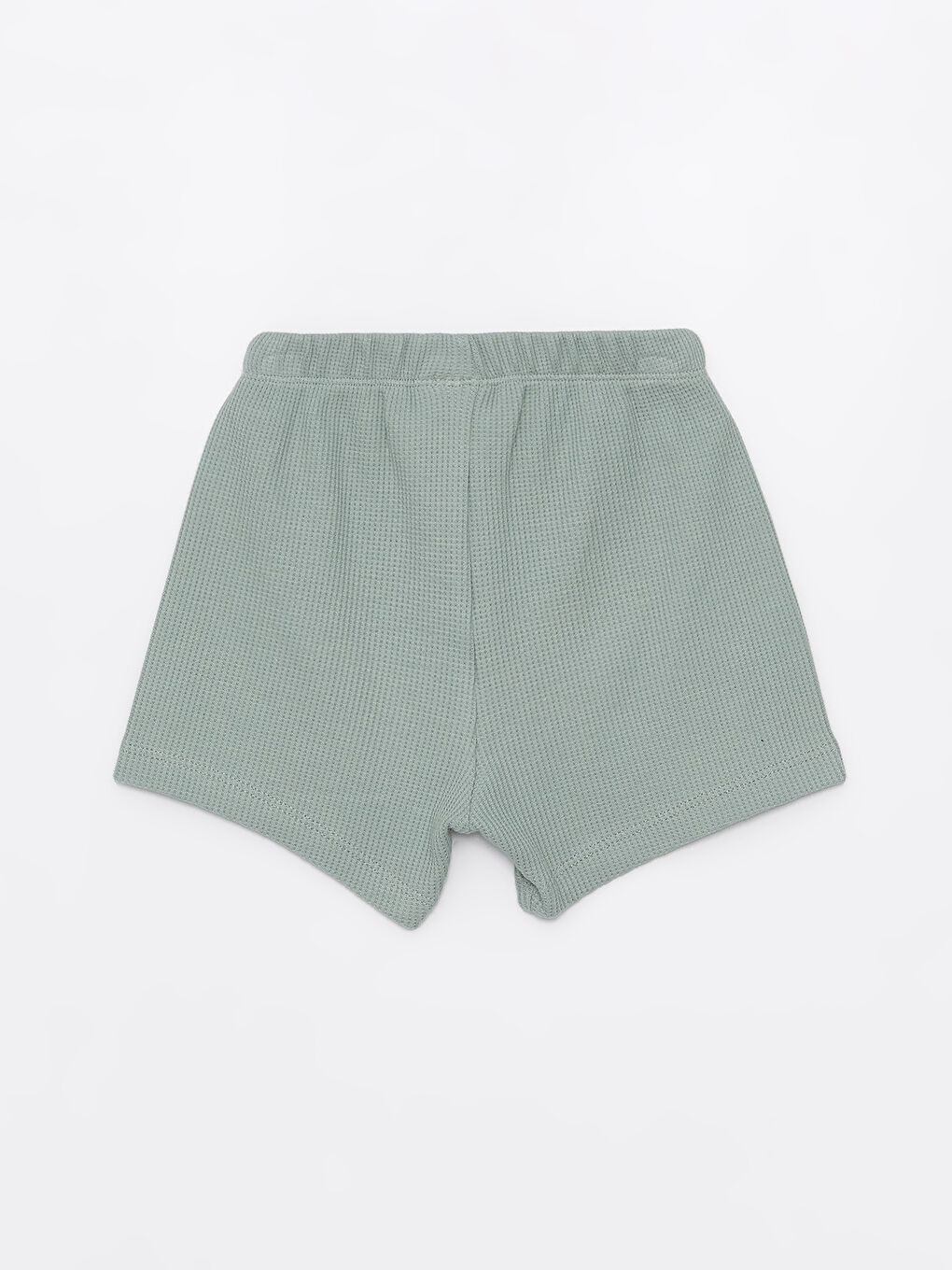 Yeşil Bisiklet Yaka Kısa Kollu Baskılı Erkek Bebek Şortlu Pijama Takımı-4