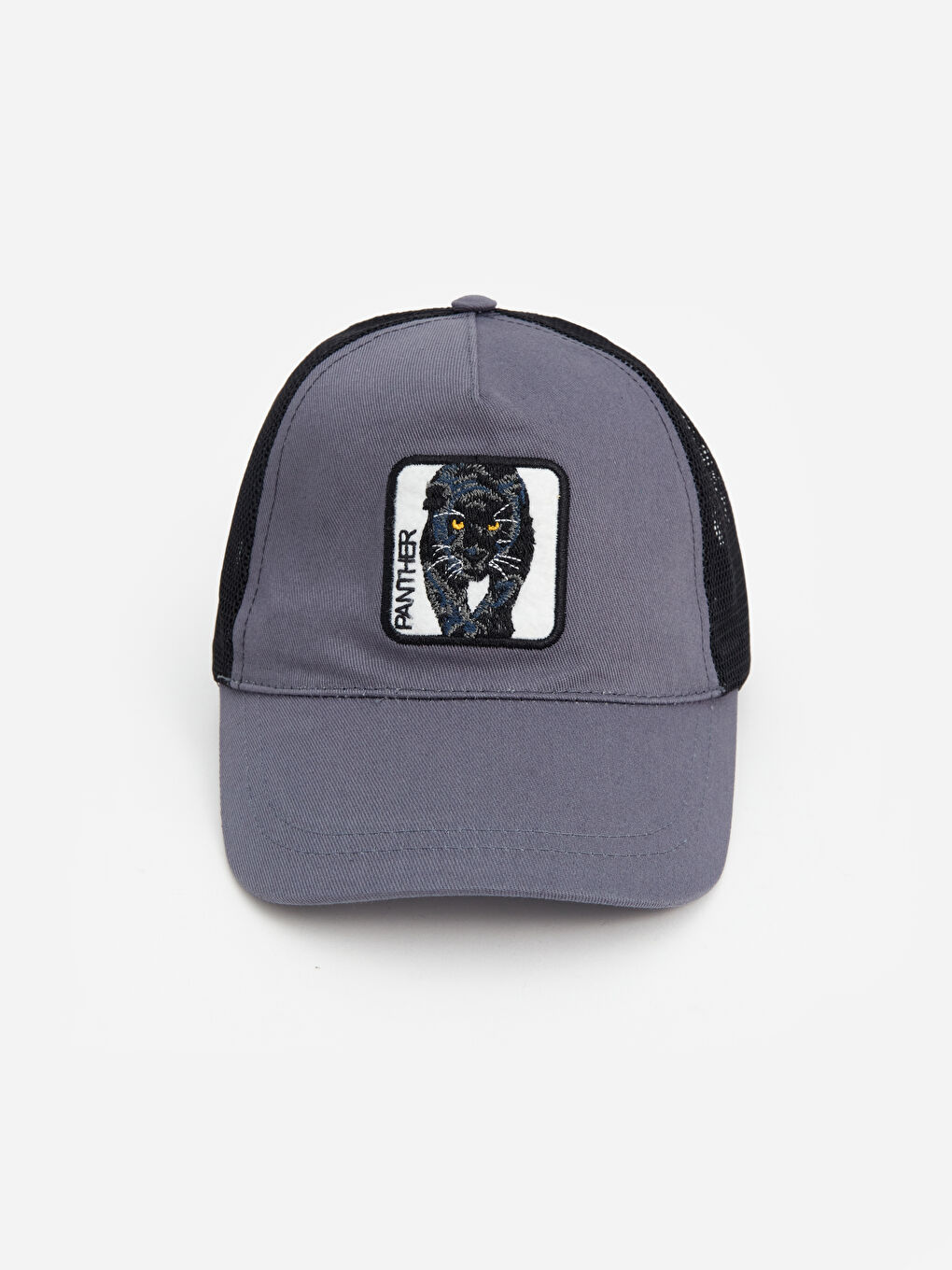 Siyah Panter Nakışlı Erkek Kep Şapka