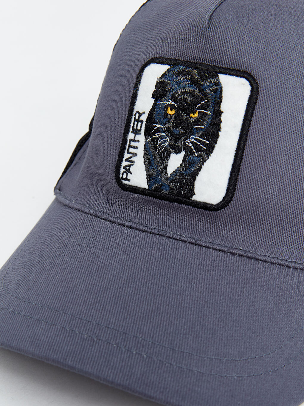 LCW ECO Gri Panter Nakışlı Erkek Kep Şapka - 1