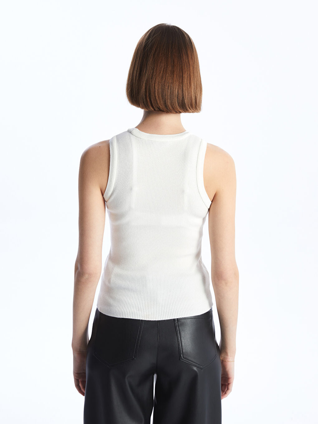 Crew Neck Regular Women's Tricot Singlet -S4I052Z8-R9J