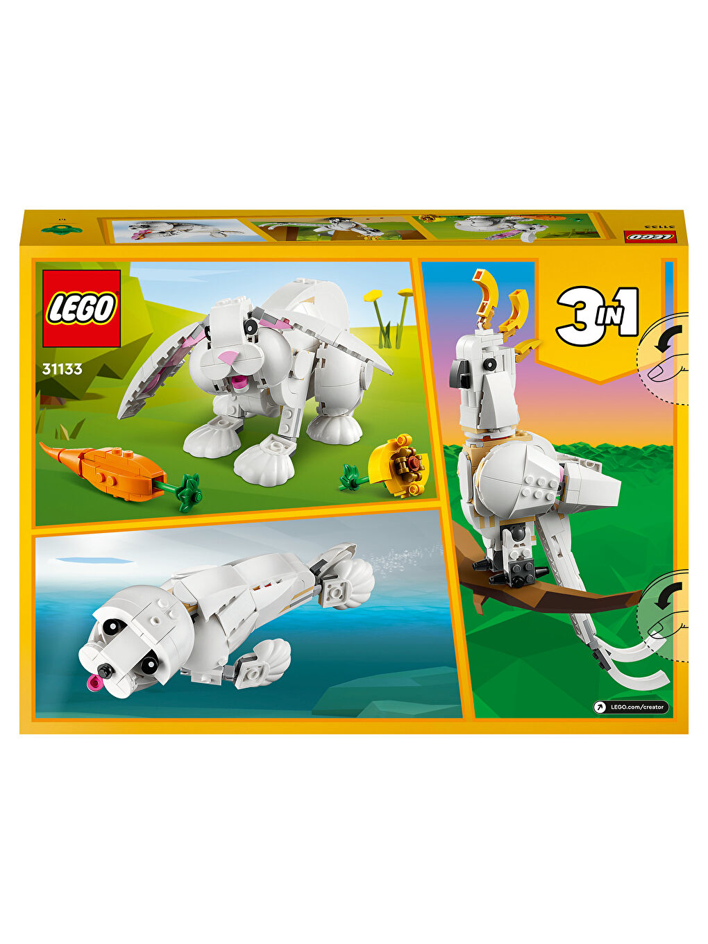 Lego Karışık Creator 3 ın 1 Beyaz Tavşan - 1