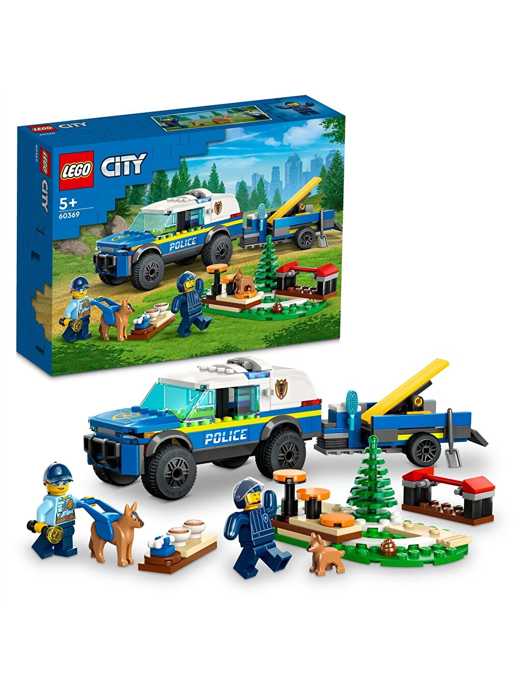 Lego Karışık City Mobil Polis Köpeği Eğitimi Seti