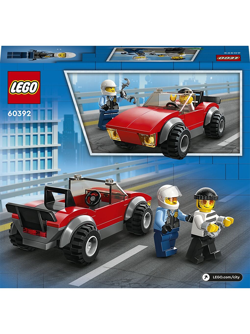 Lego Karışık City Polis Motosikleti Araba Takibi - 1