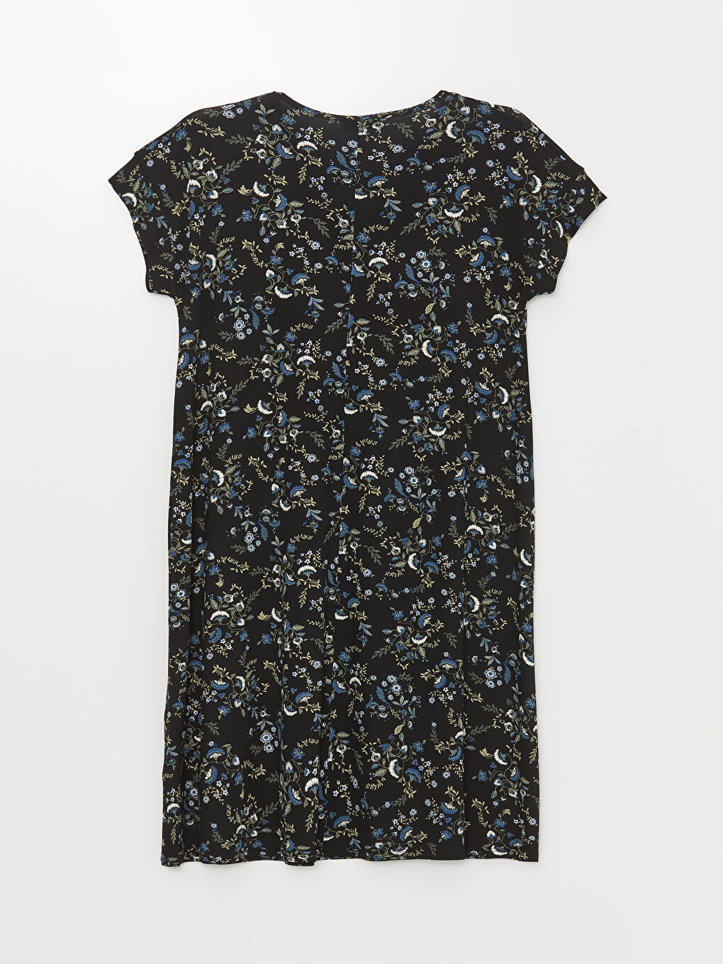 V Neck Flower Short Sleeve Women's Dress -S4I140Z8-F9C