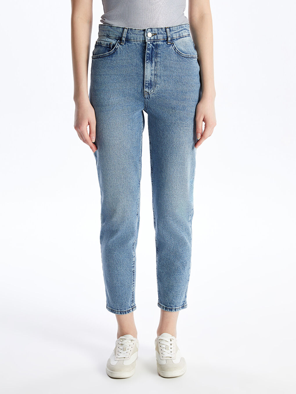 LCW Vision Orta İndigo Rodeo Mom Fit Kadın Jean Pantolon - 3