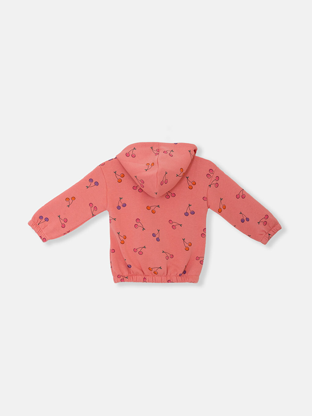 Hooded Long Sleeve Patterned Baby Girls' Zip-Up Sweatshirt -S4I163Z1-LT4