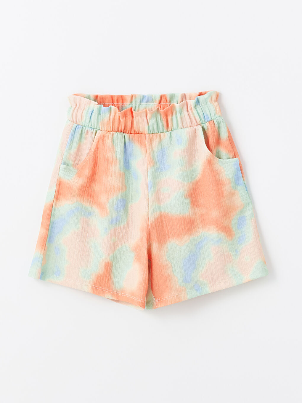 Elastic Waist Batik Patterned Girl's Shorts -S4I206Z4-F9C