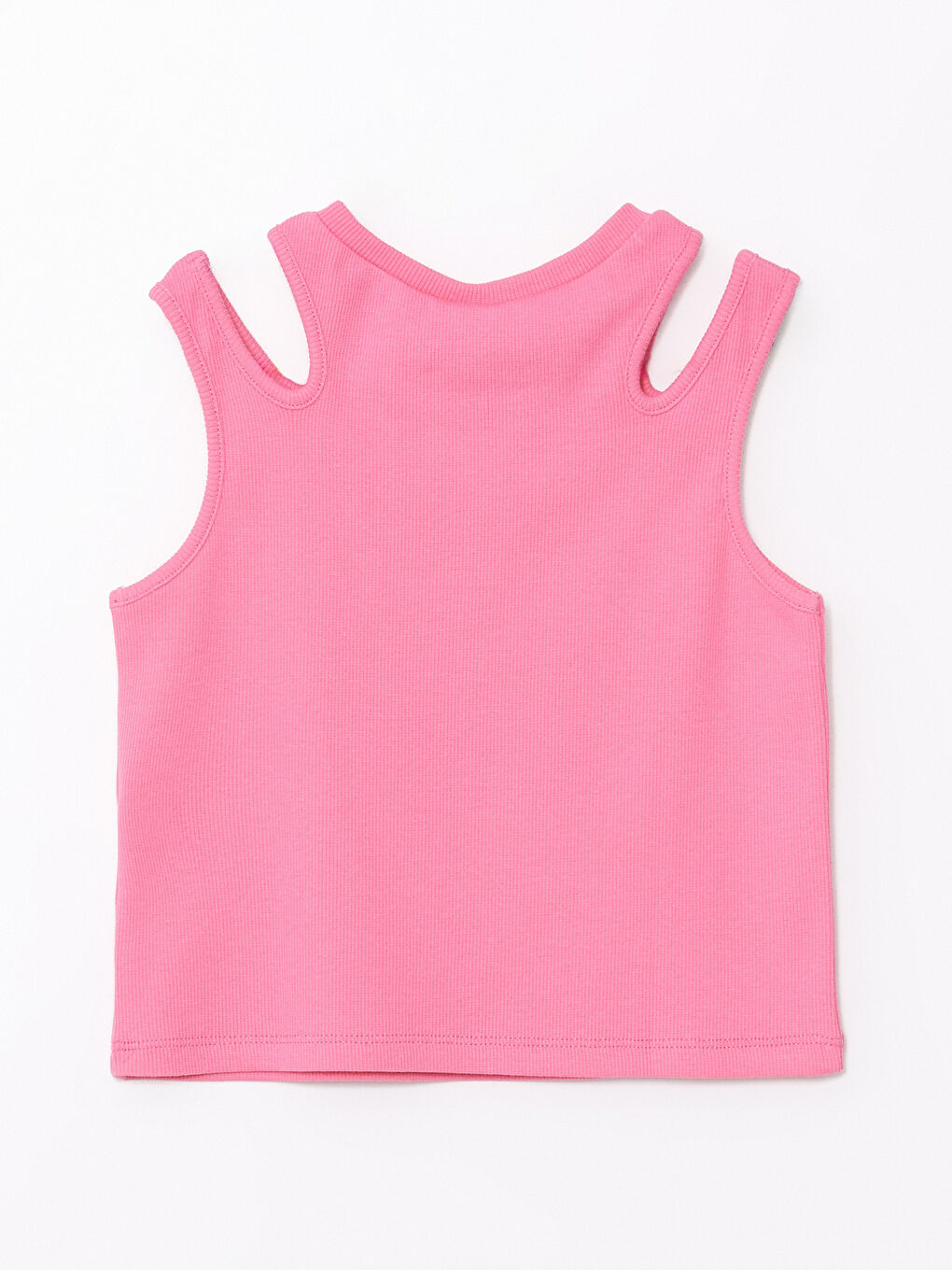 LCW Kids Orta Pembe Bisiklet Yaka Kız Çocuk Crop Atlet - 2