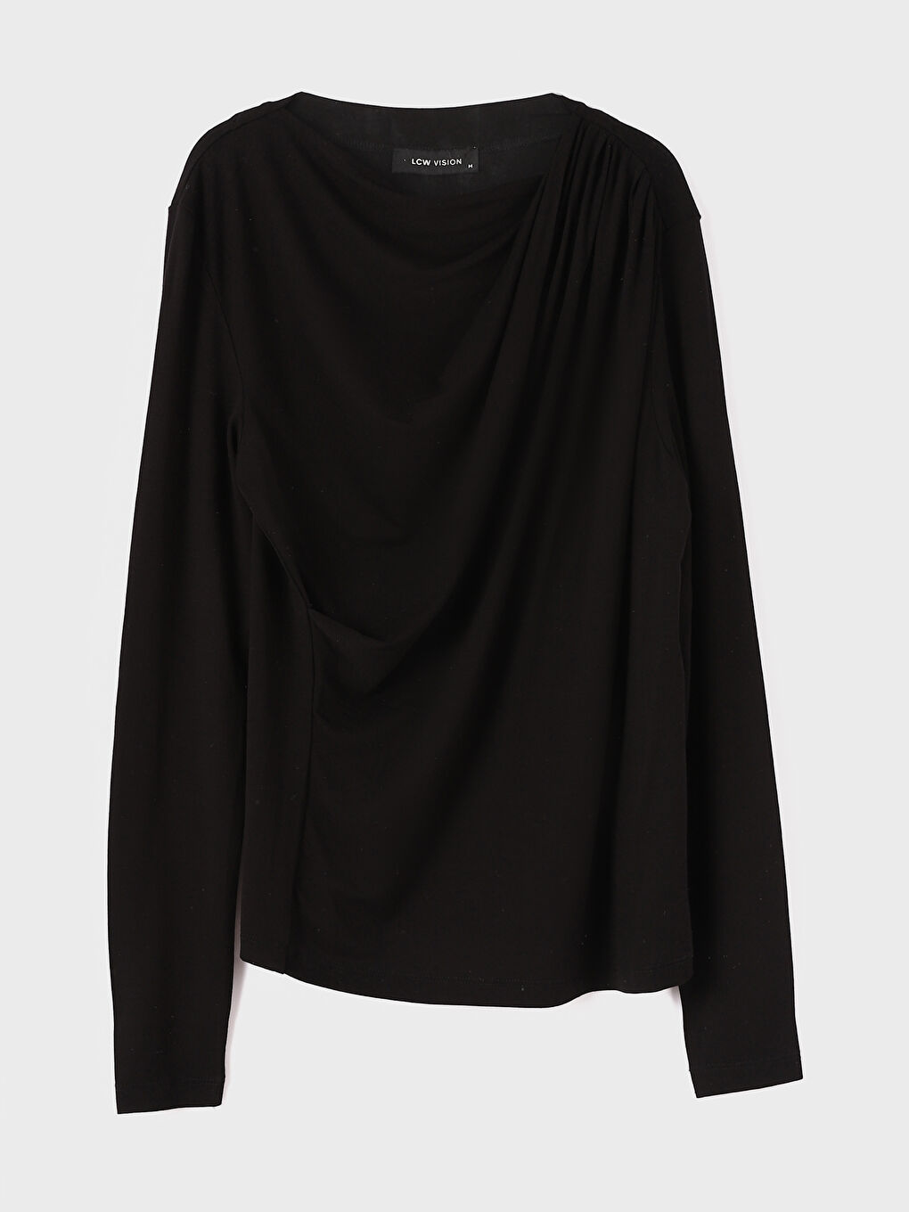 Crew Neck Gathered Blouse