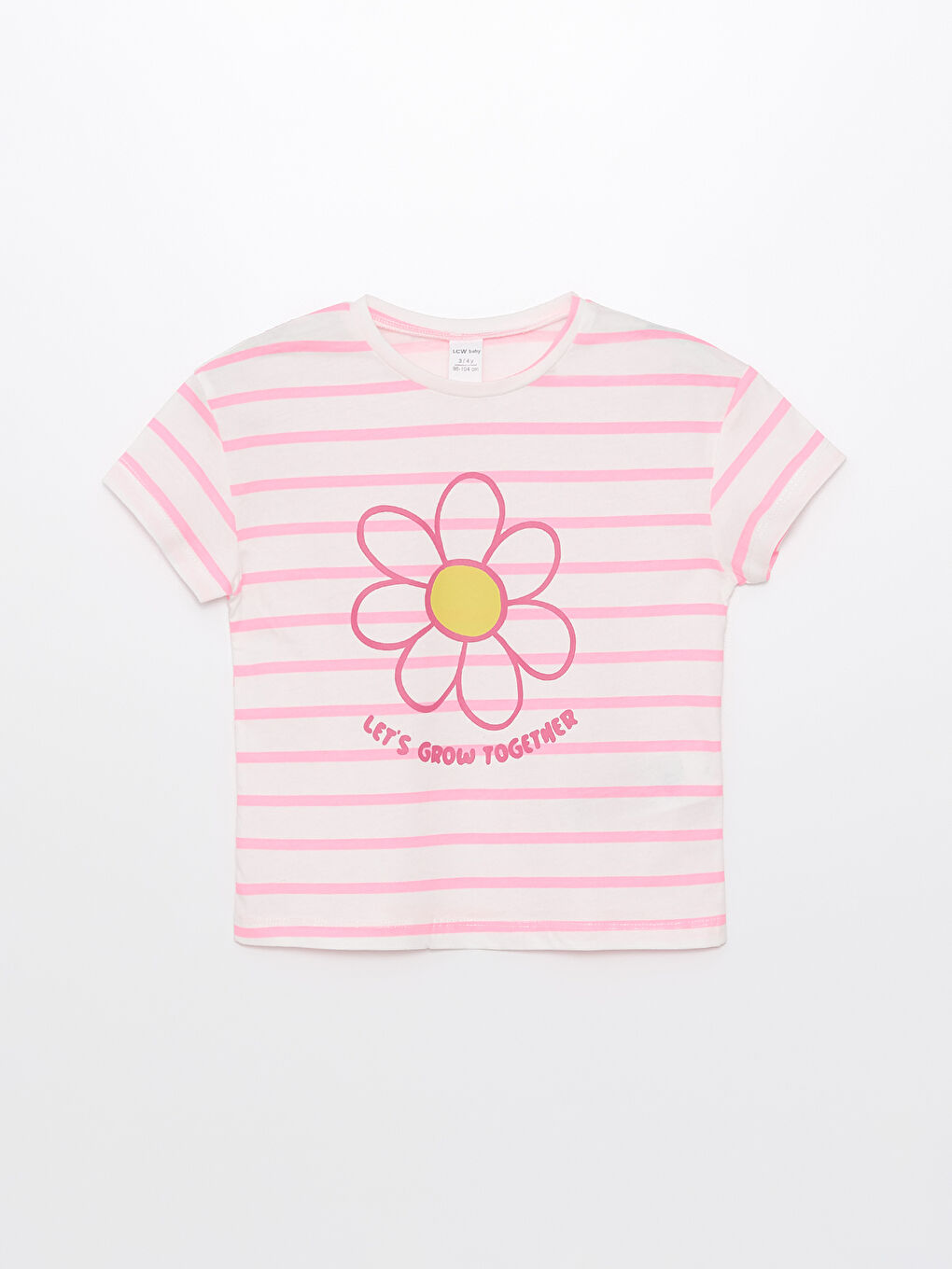 Crew Neck Printed Short Sleeve Baby Girls' T-Shirt 3-pack-2