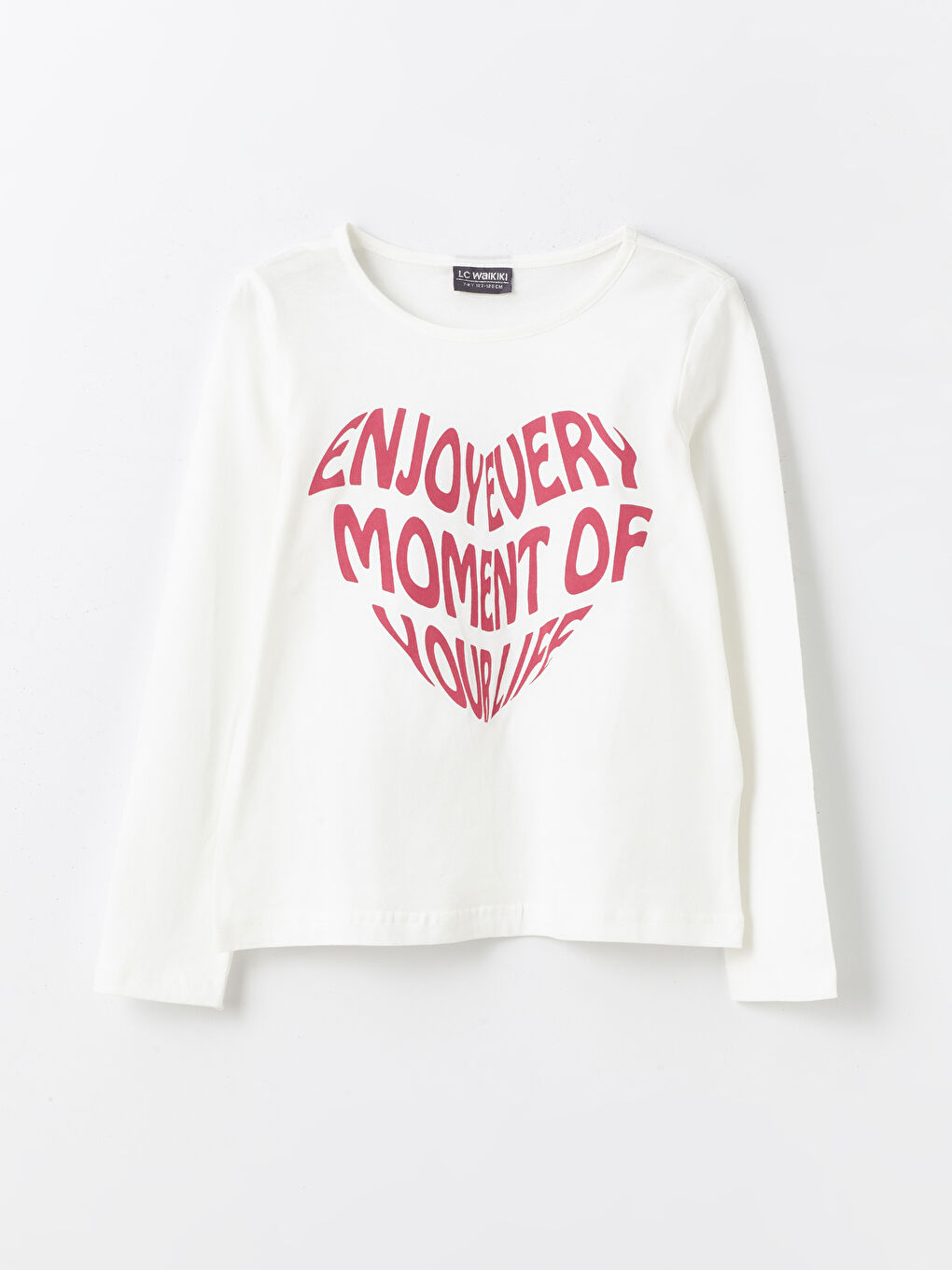 Crew Neck Long Sleeve Girl T-Shirt -S4I284Z4-LXH