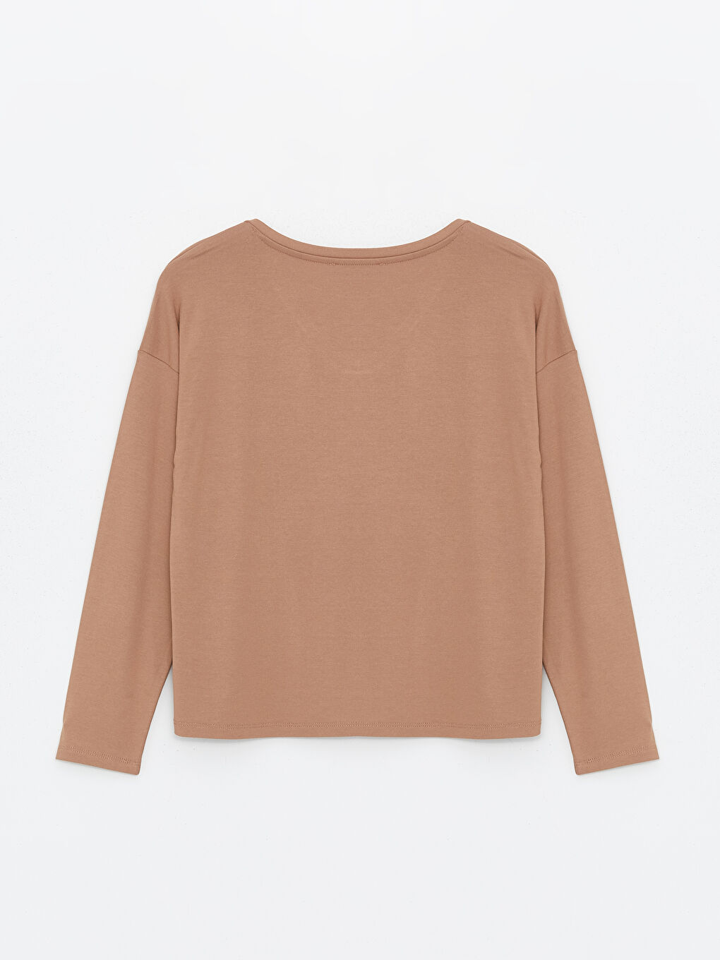 V-Neck Plain Long Sleeve Women's T-Shirt -S4I297Z8-GVW