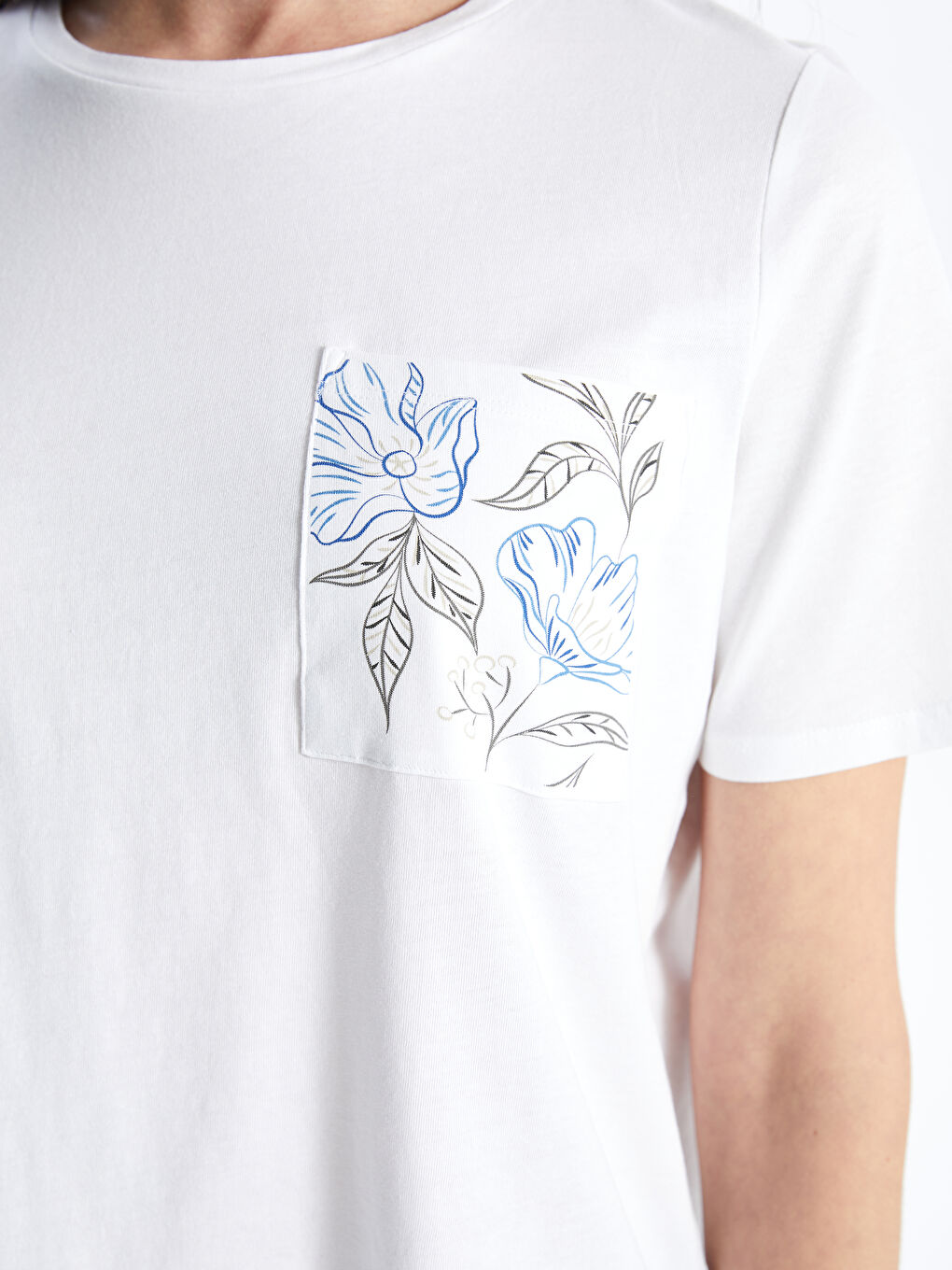 Crew Neck Printed Short Sleeve Women's T-Shirt -S4I310Z8-FFB