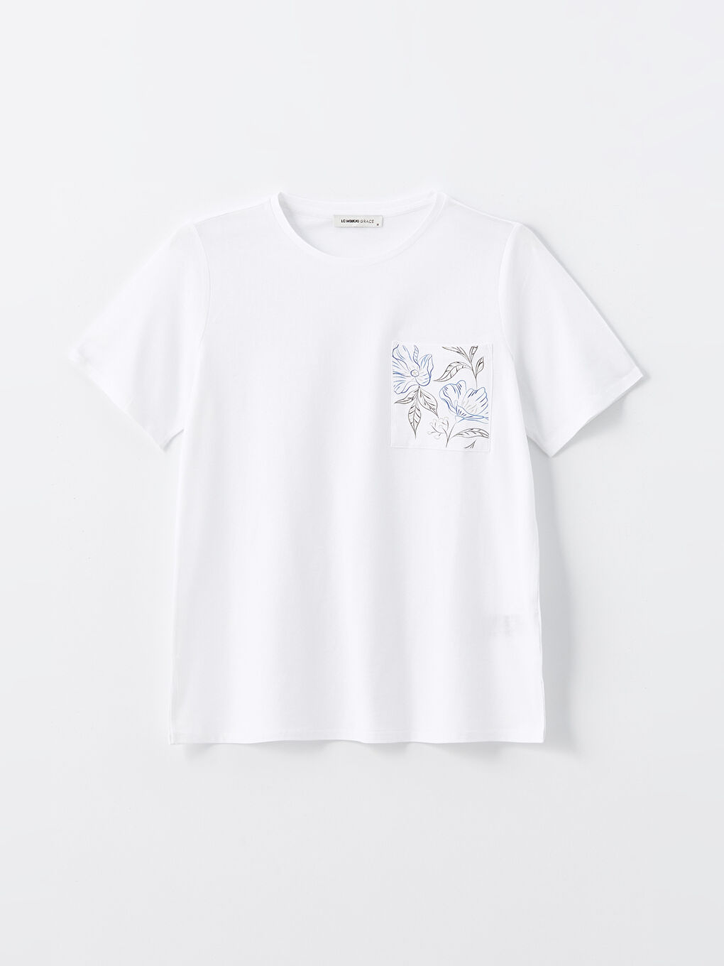 Crew Neck Printed Short Sleeve Women's T-Shirt -S4I310Z8-FFB