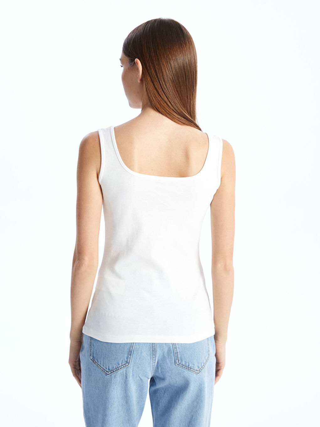 LC Waikiki Women's U Neck Plain Tank Top -S4I342Z8-Q6K