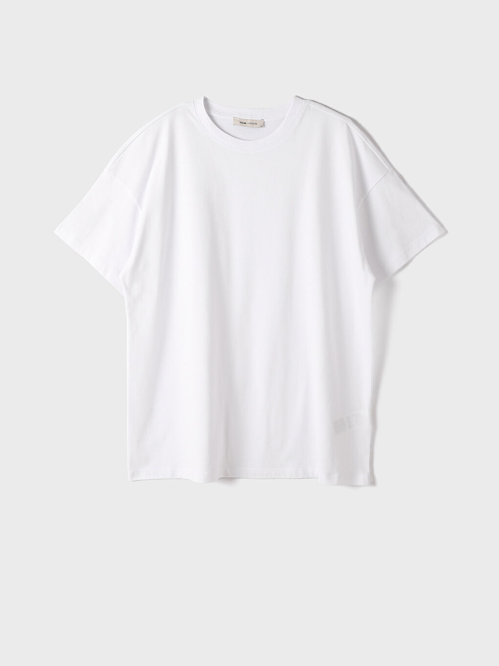 Crew Neck Plain Short Sleeve Oversize Women's T-Shirt