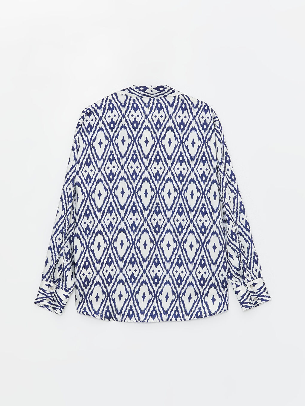 Patterned Oversize Satin Women's Shirt -S4I412Z8-LQQ