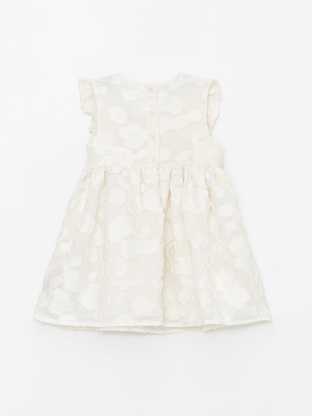 Crew Neck Sleeveless Patterned Baby Girls' Dress-3