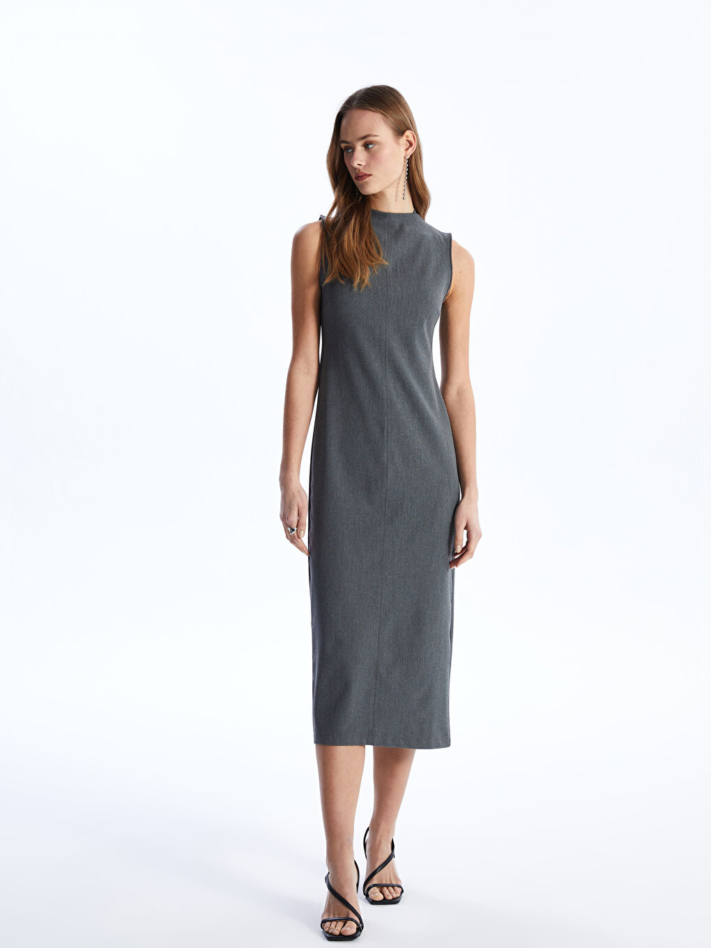 Crew Neck Straight Women Dress -S4I436Z8-LAL