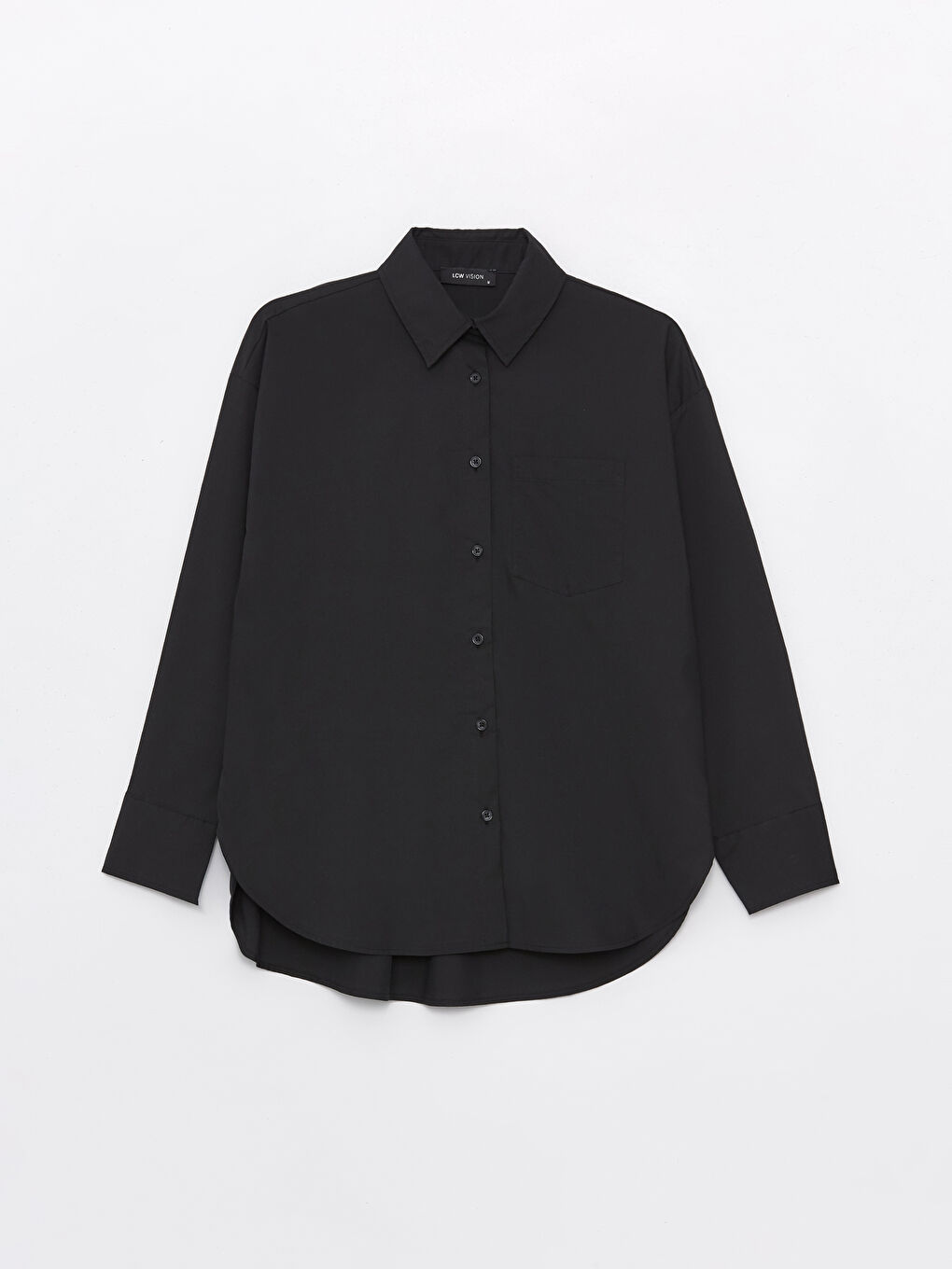 Plain Long Sleeve Oversize Women's Shirt -S4I438Z8-CVL