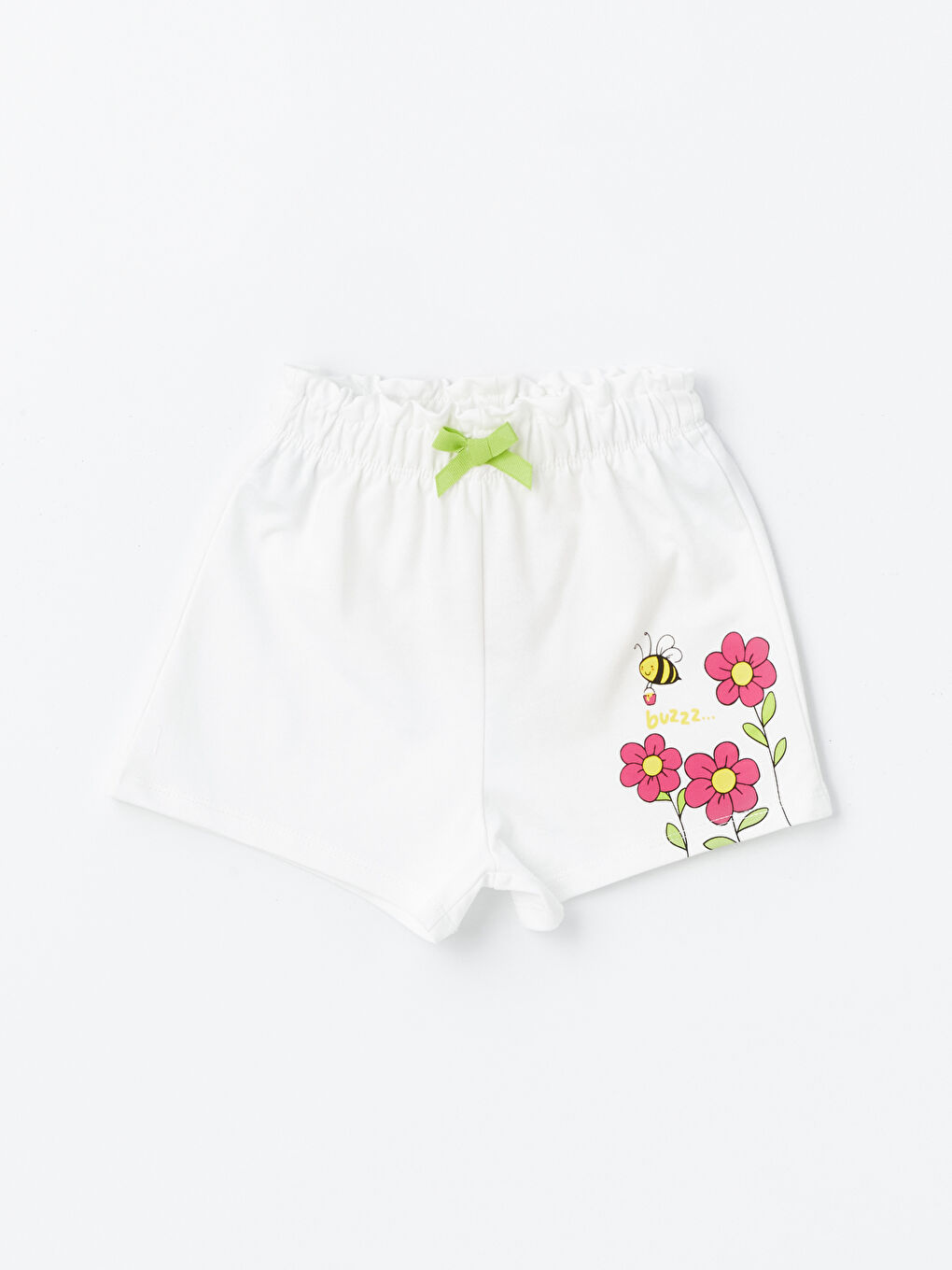 Crew Neck Short Sleeve Floral Baby Girl T-Shirt and Shorts Set of 2-2