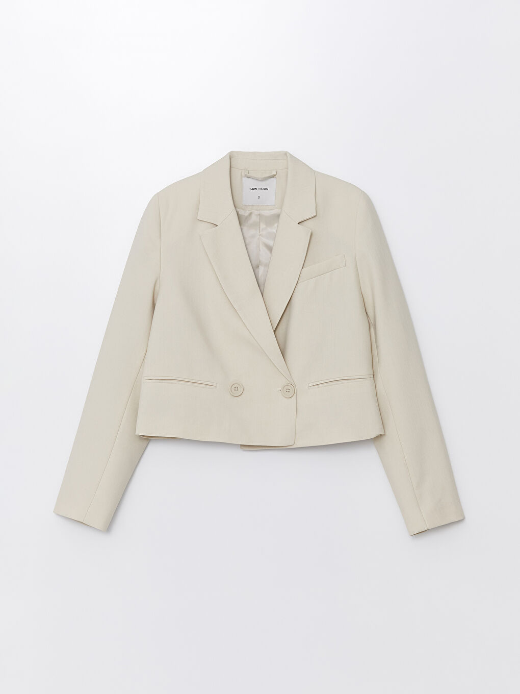 Plain Long Sleeve Crop Women's Jacket -S4I570Z8-YB2