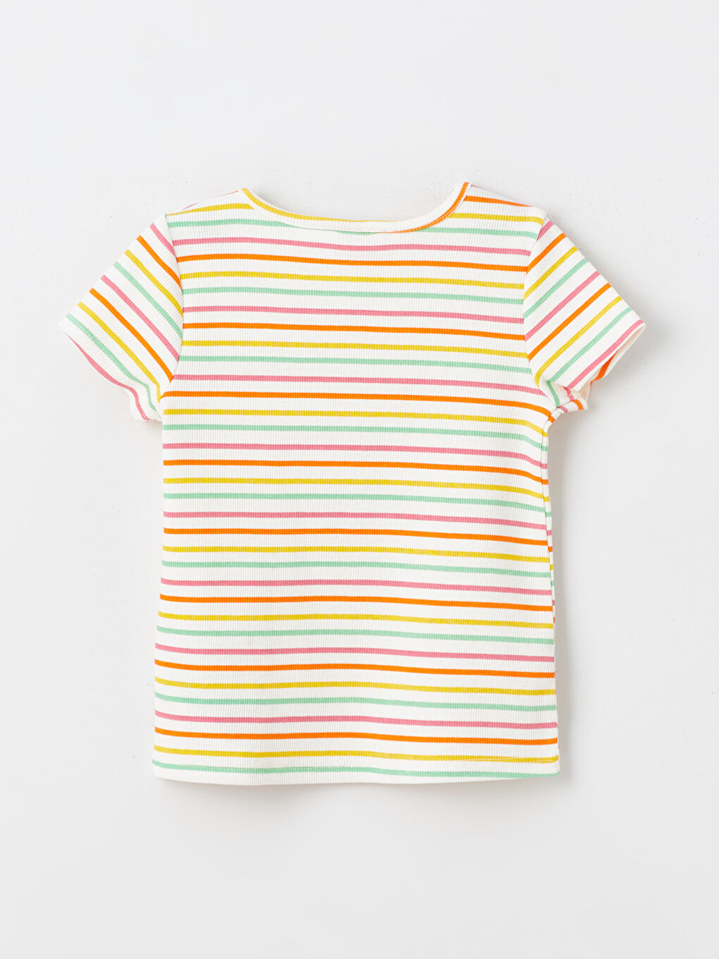 Crew Neck Printed Short Sleeve Baby Girls' T-Shirt -S4I575Z1-P8J