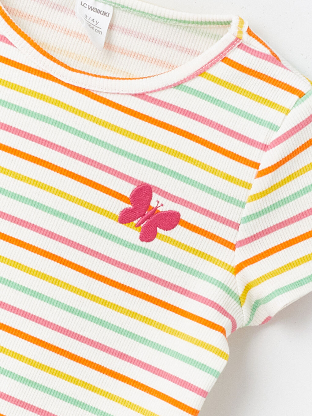 Crew Neck Printed Short Sleeve Baby Girls' T-Shirt -S4I575Z1-P8J