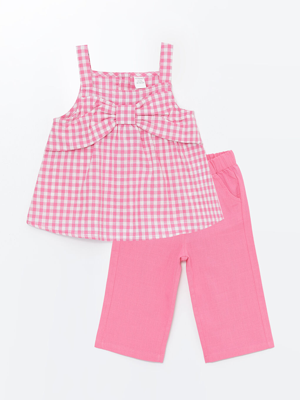 Square Collar Strappy Baby Girls' Blouse and Trousers 2 Pack Set -S4I593Z1-LNQ