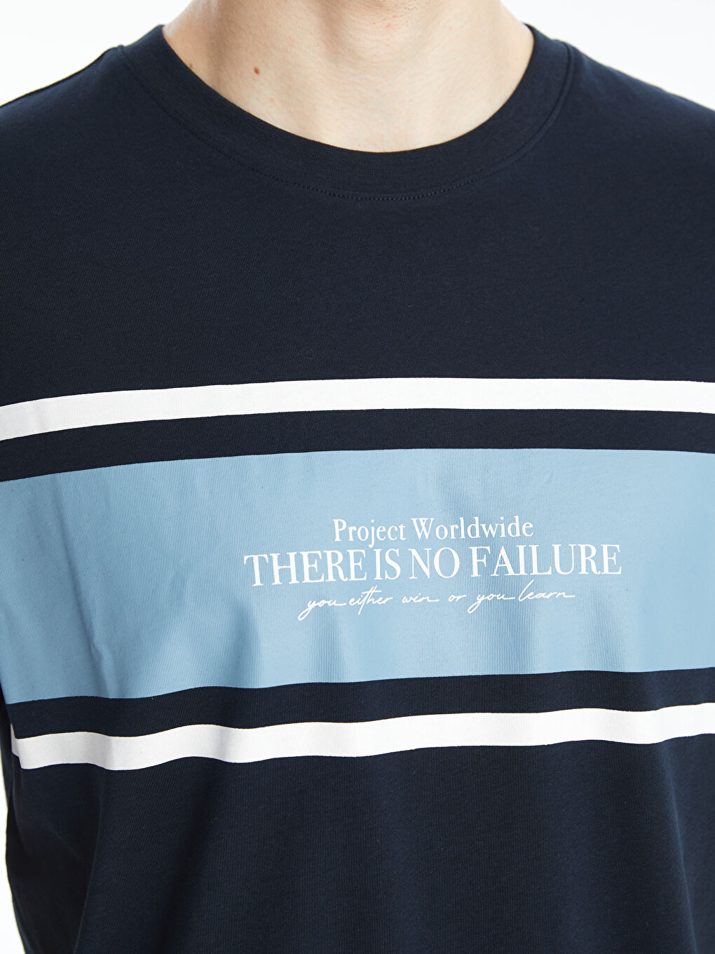 Crew Neck Short Sleeve Printed Combed Cotton Men's T-shirt-2