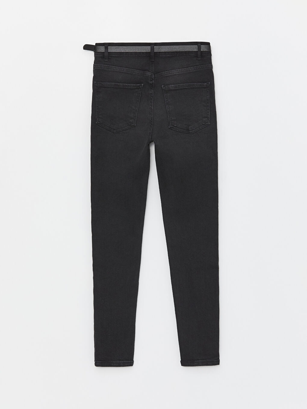 LCW Jeans Siyah Rodeo Beli Kemerli Jüpiter Süper Skinny Fit Kadın Jean Pantolon - 6