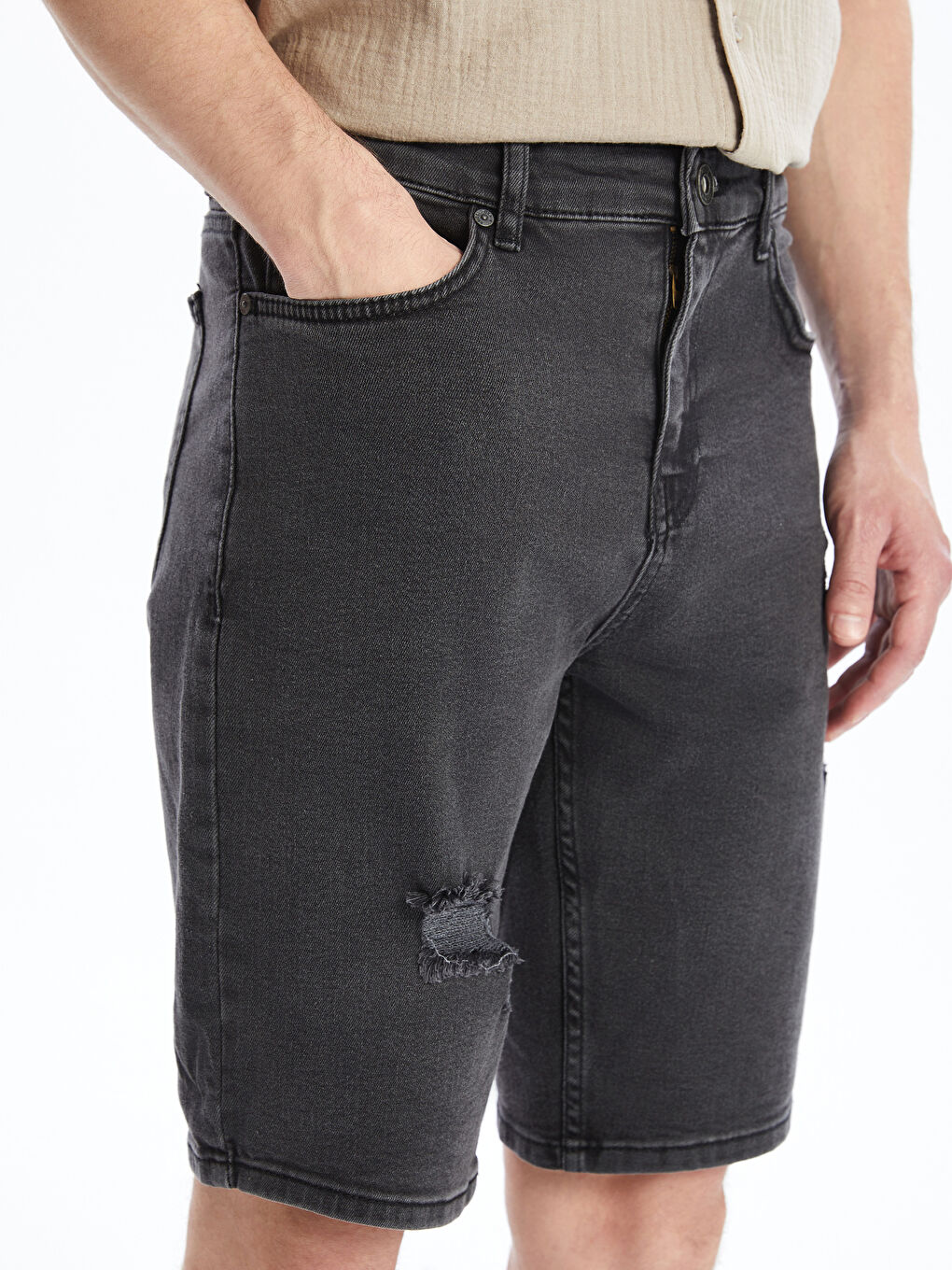Standard Fit Men's Jean Shorts -S4I659Z8-DJS