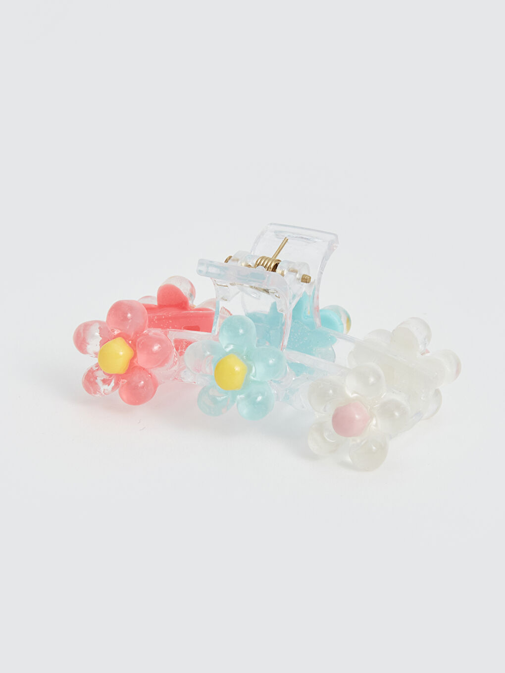 Karışık Çiçek Baskılı Kız Çocuk Mandal Toka-2