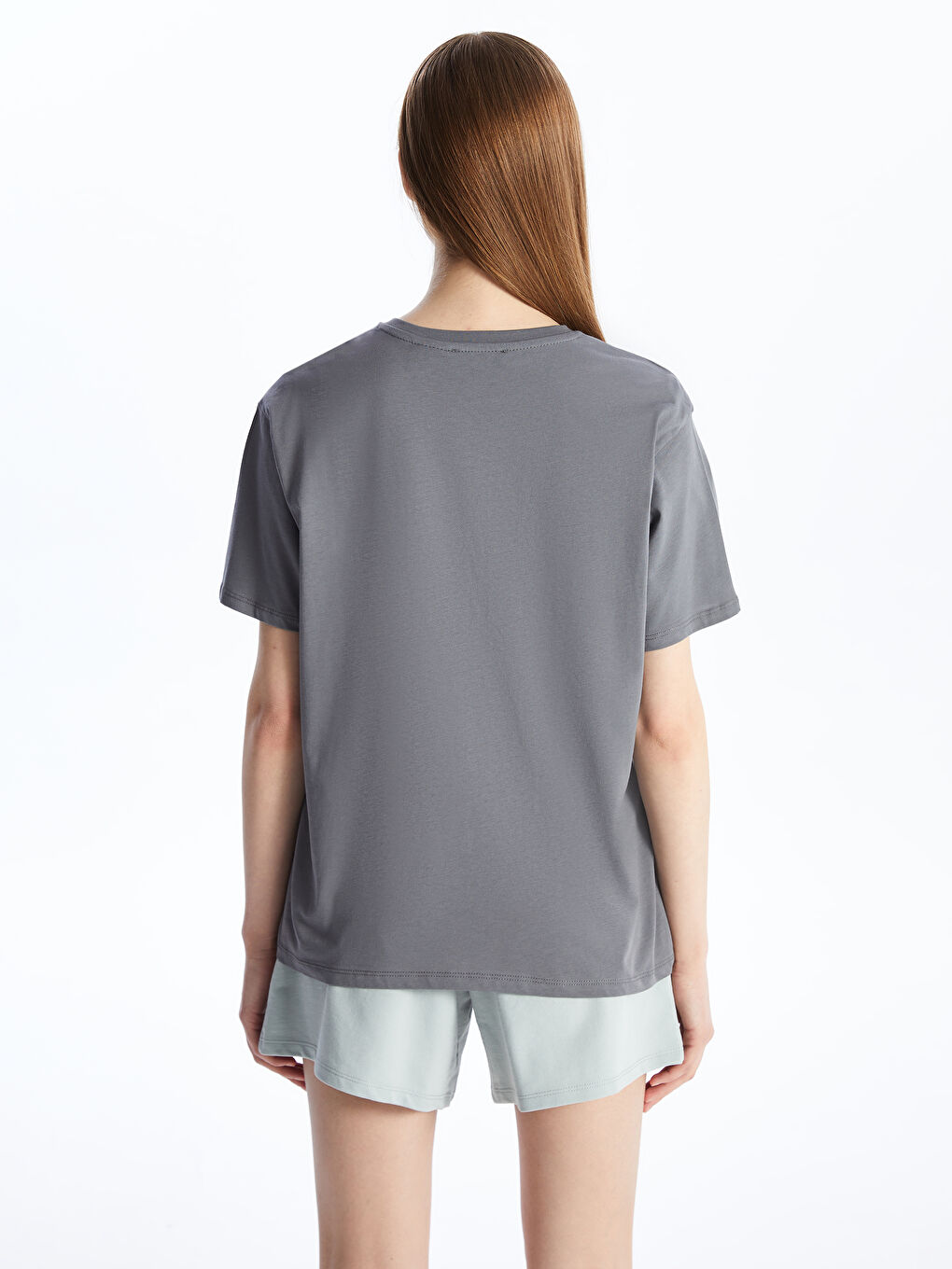 Футболка с круглым вырезом, с принтом Винни-Пуха, с коротким рукавом, для женщин-4