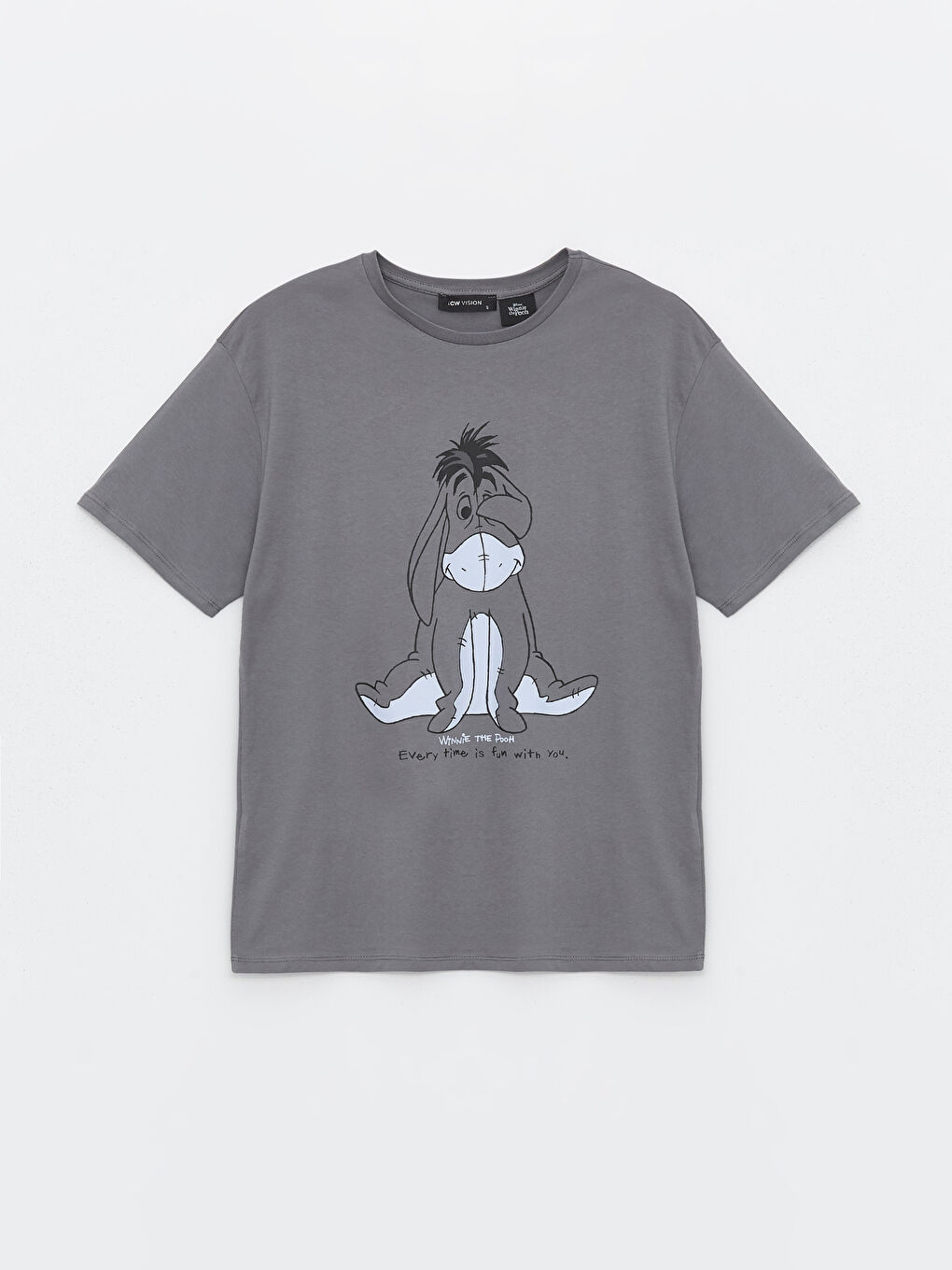 Футболка с круглым вырезом, с принтом Винни-Пуха, с коротким рукавом, для женщин-5