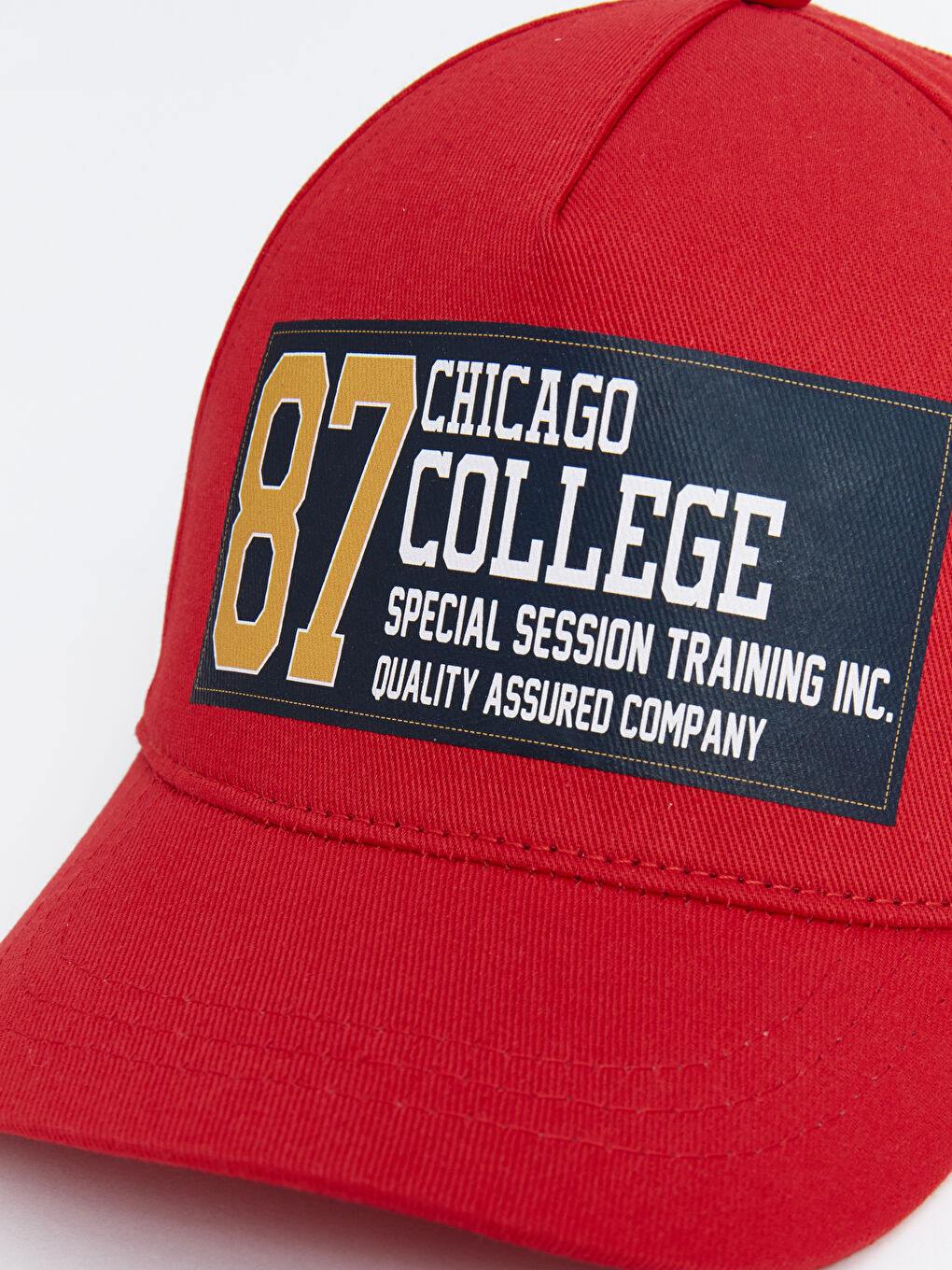 Kırmızı Baskılı Erkek Çocuk Kep Şapka-1