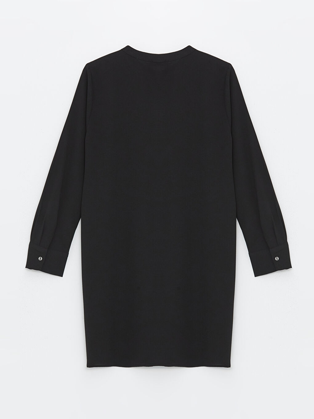 Siyah Kadın Düz Gömlek Tunik-6