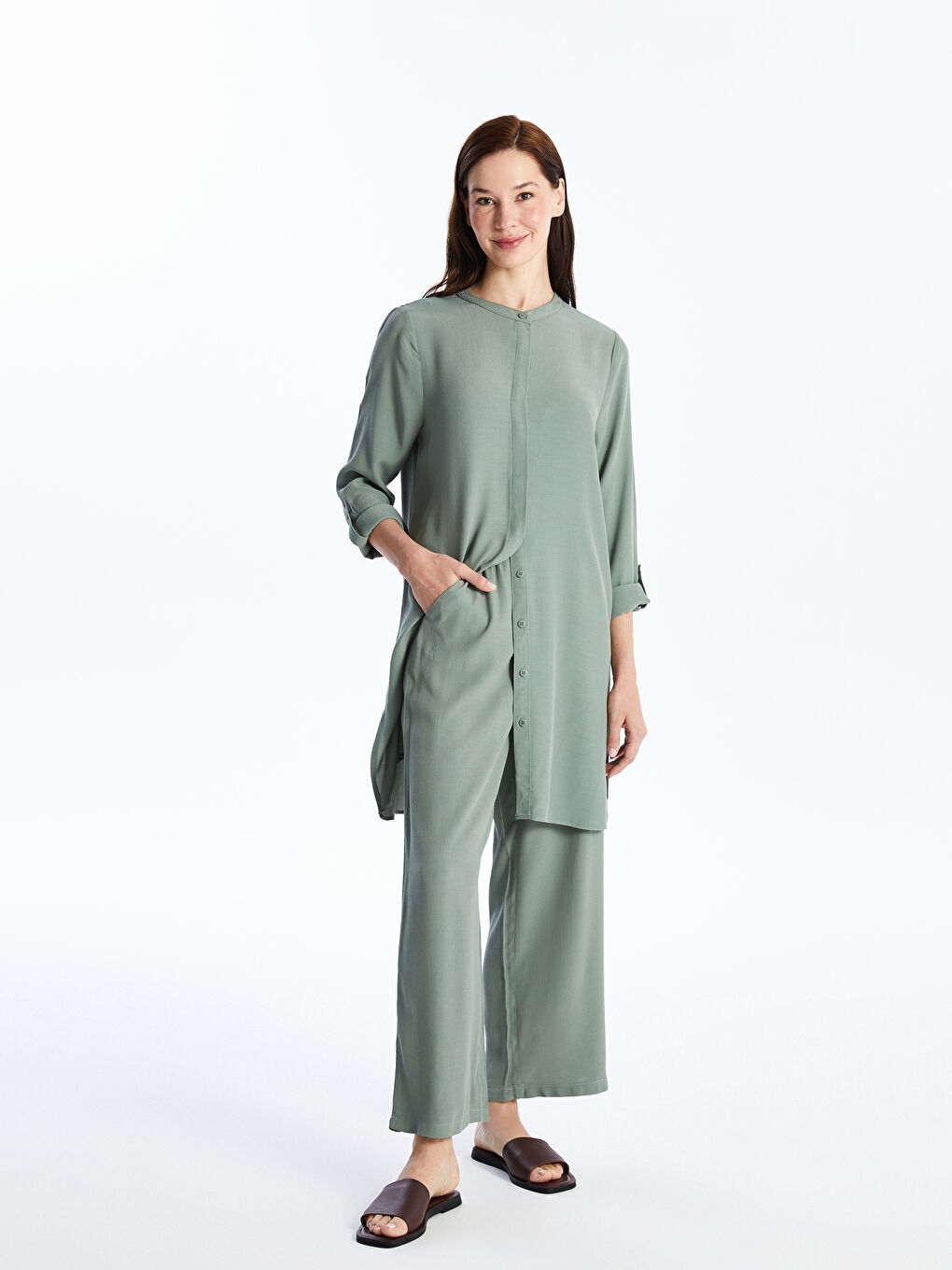 Elastic Waist Comfortable Fit Women's Trousers -S4I765Z8-Y3W