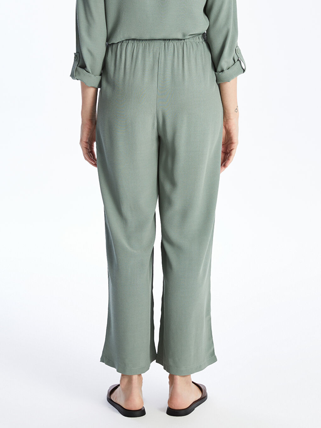 Elastic Waist Comfortable Fit Women's Trousers -S4I765Z8-Y3W