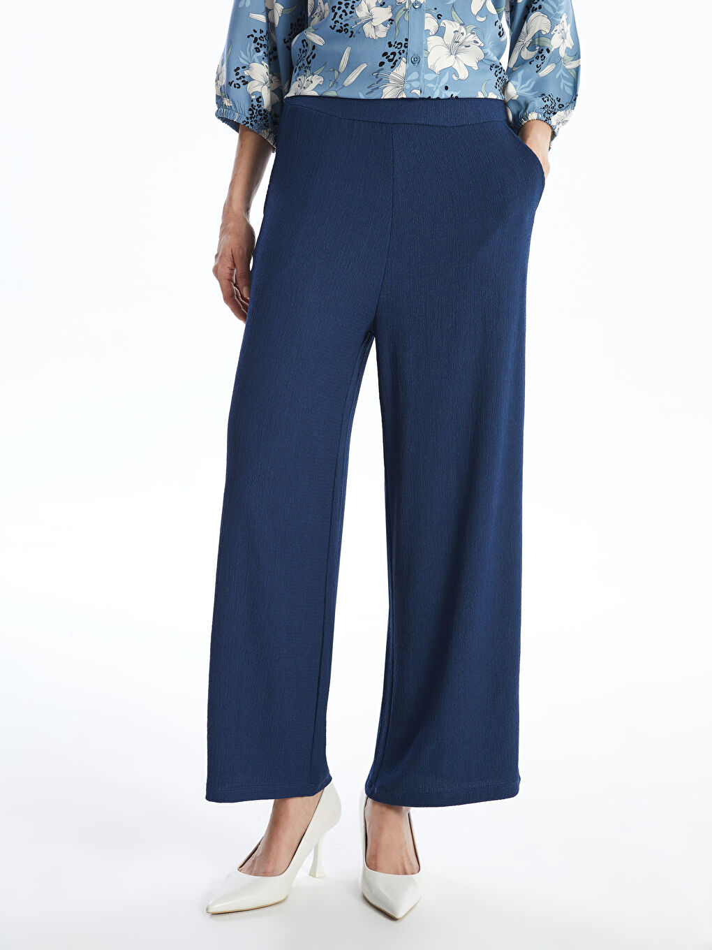 Elastic Waist Regular Bell-Bottoms Women's Trousers -S4I810Z8-YE1