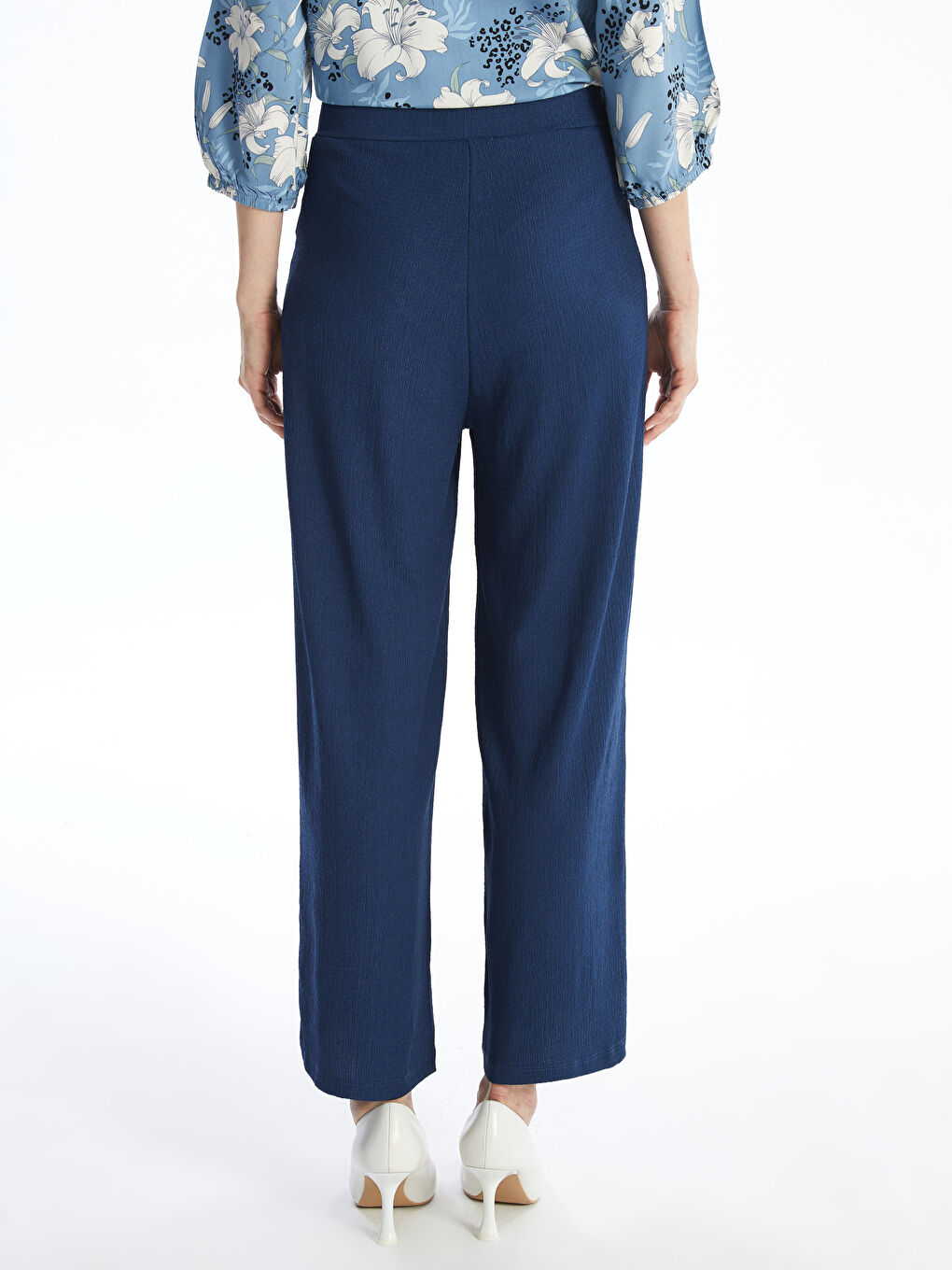 Elastic Waist Regular Bell-Bottoms Women's Trousers -S4I810Z8-YE1