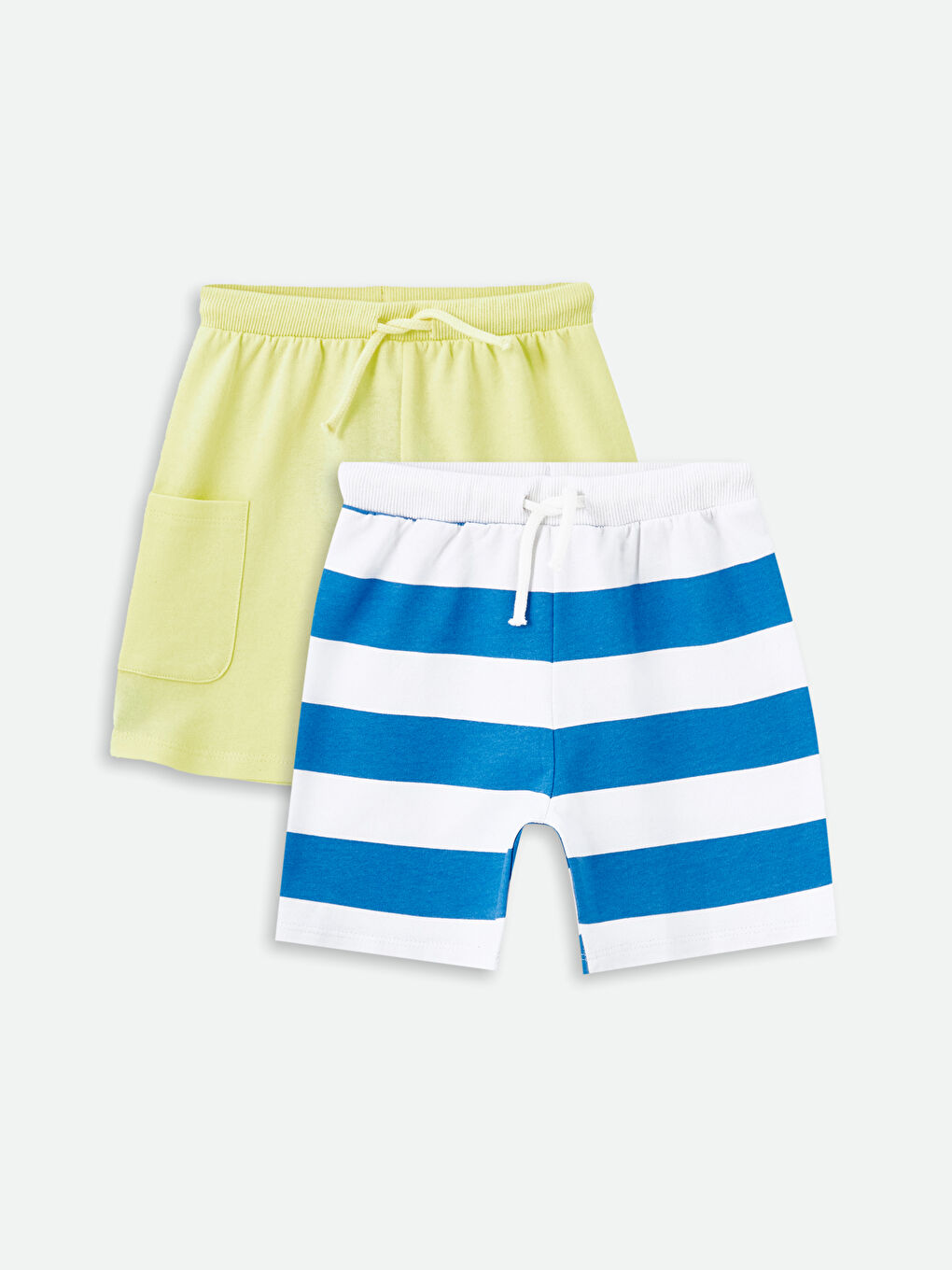 Elastic Waist Striped Baby Boys' Shorts 2 Pack -S4I821Z1-FTN