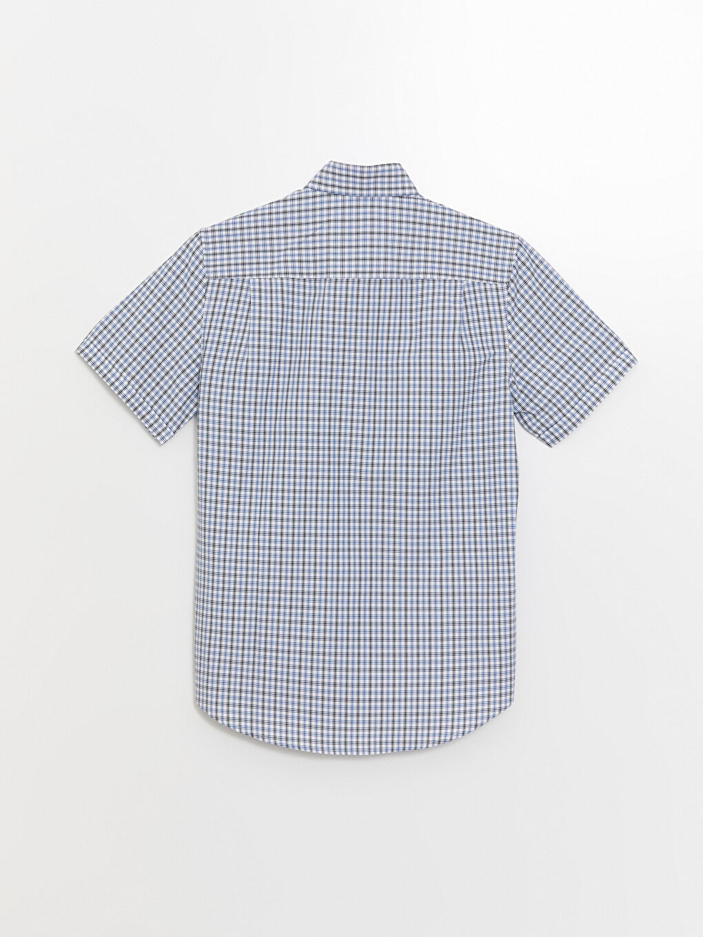 Regular Fit Short Sleeve Plaid Oxford Men's Shirt -S4I843Z8-LMR