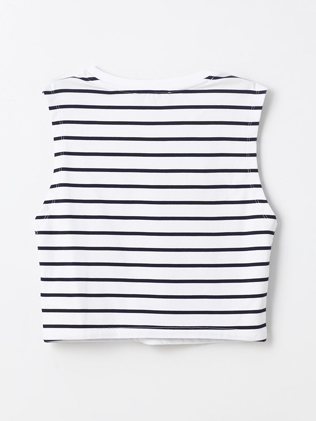 Crew Neck Striped Women's Crop -S4I864Z8-Q6K