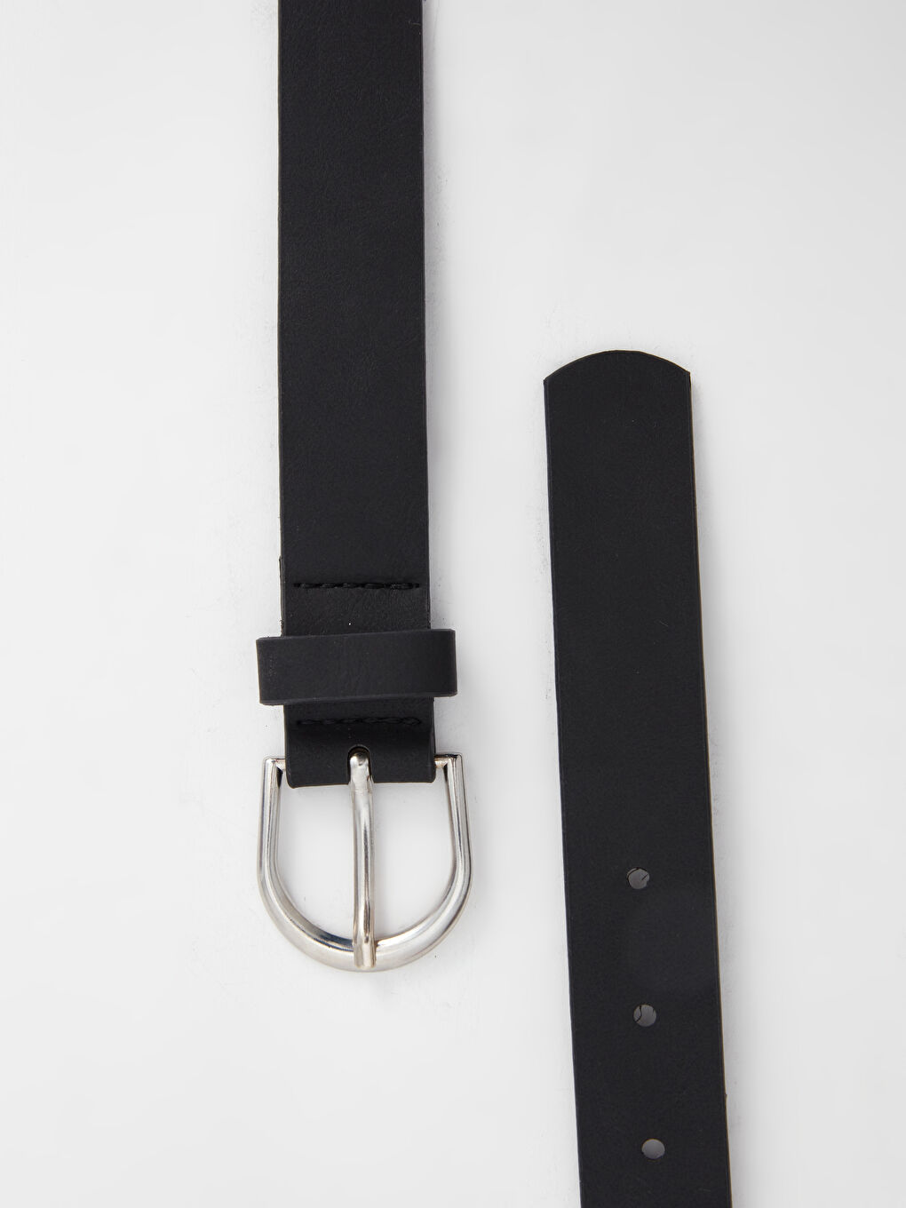 Siyah Deri Görünümlü Kadın Kemer-3