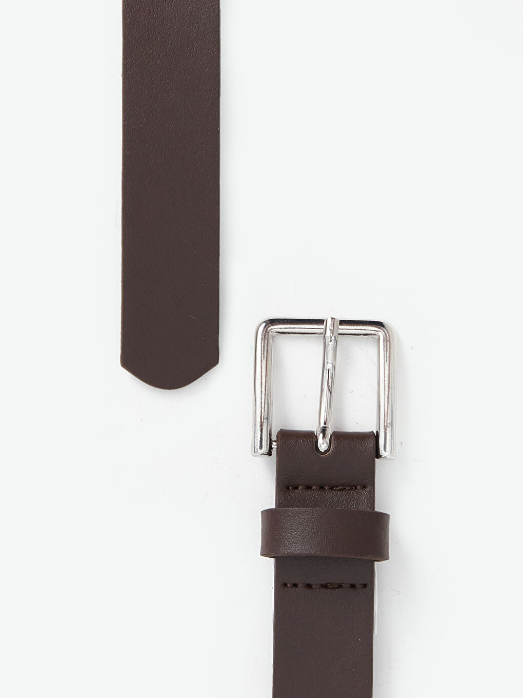 Kahverengi Deri Görünümlü Kadın Kemer-2