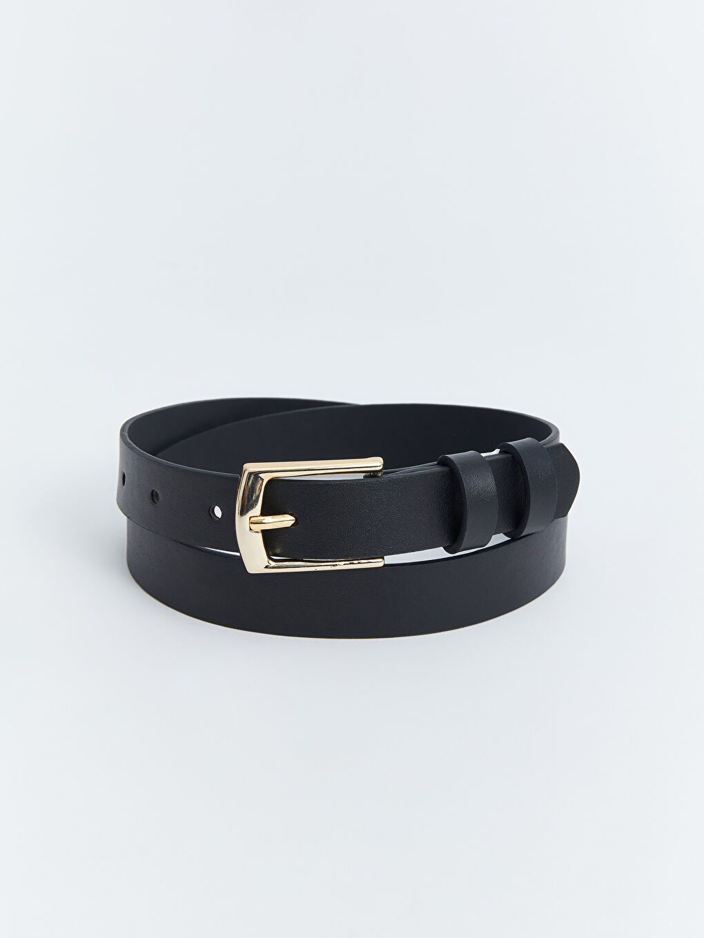 Siyah Deri Görünümlü Kadın Kemer