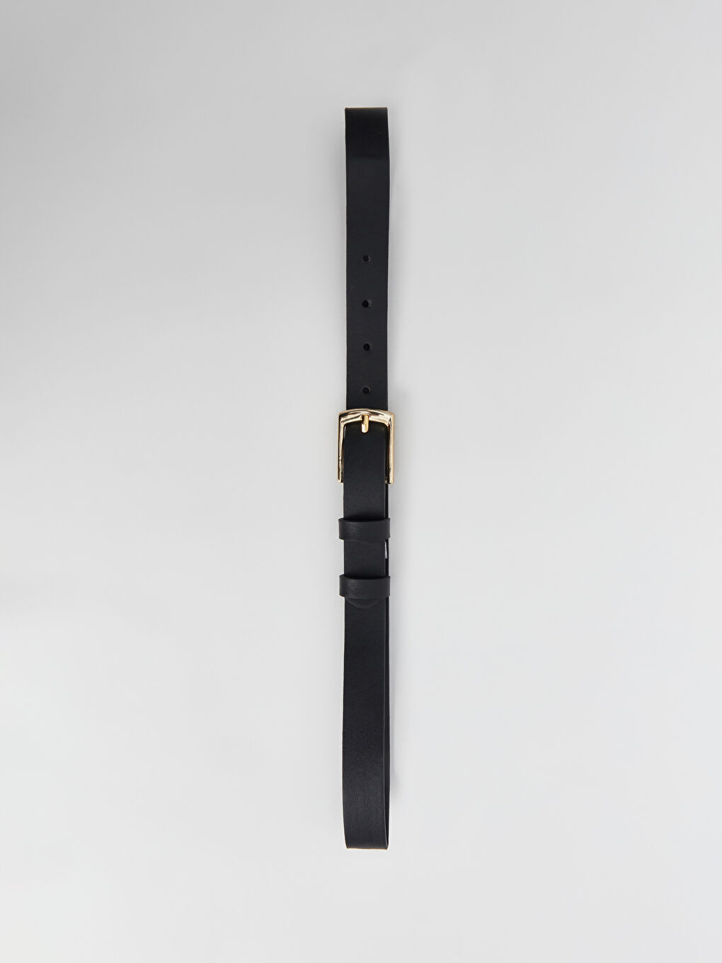 Siyah Deri Görünümlü Kadın Kemer-1